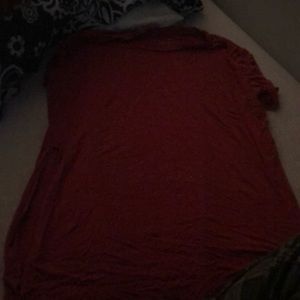 Red long top